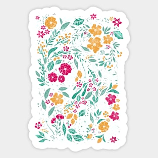 Block Print Botanical Sticker